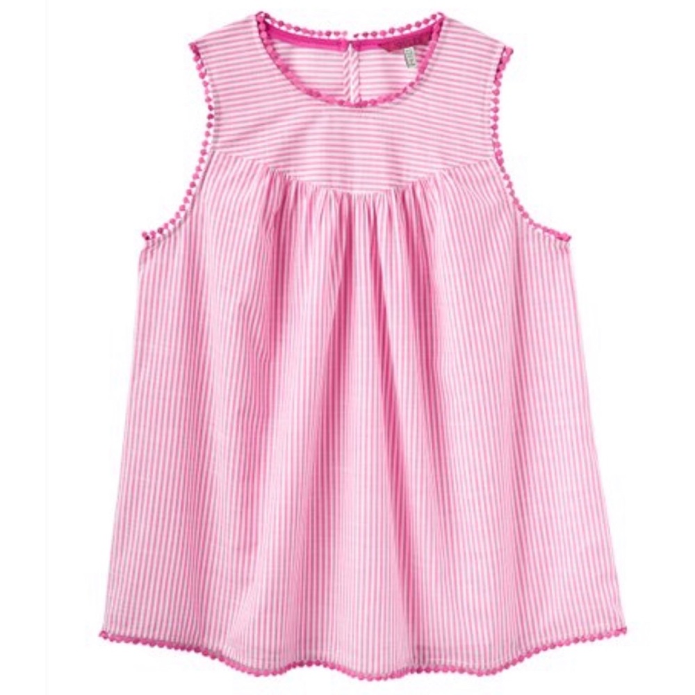 NWT Joules High Neck Striped Romella Tank Pink 14